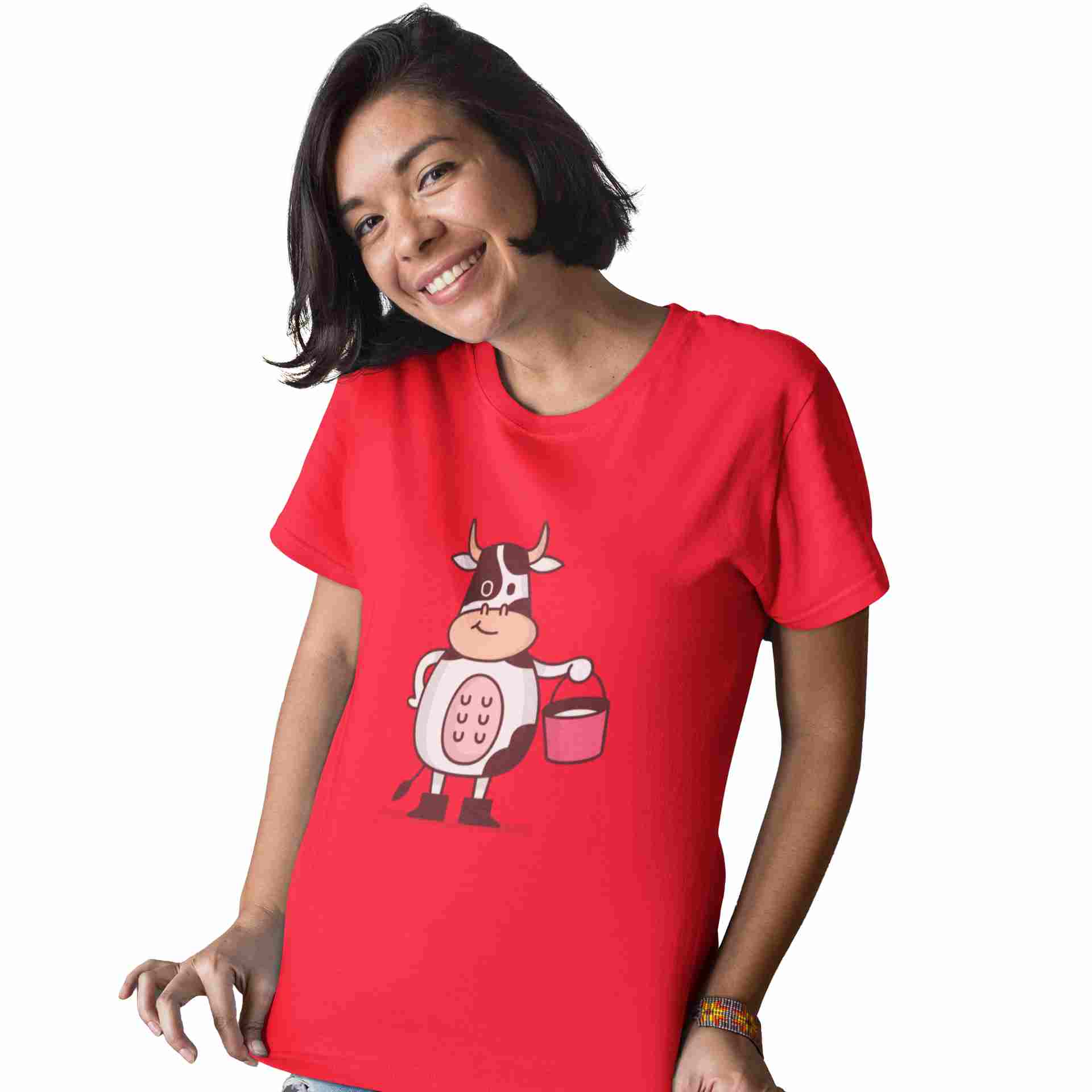 Camiseta mujer original vaca lechera